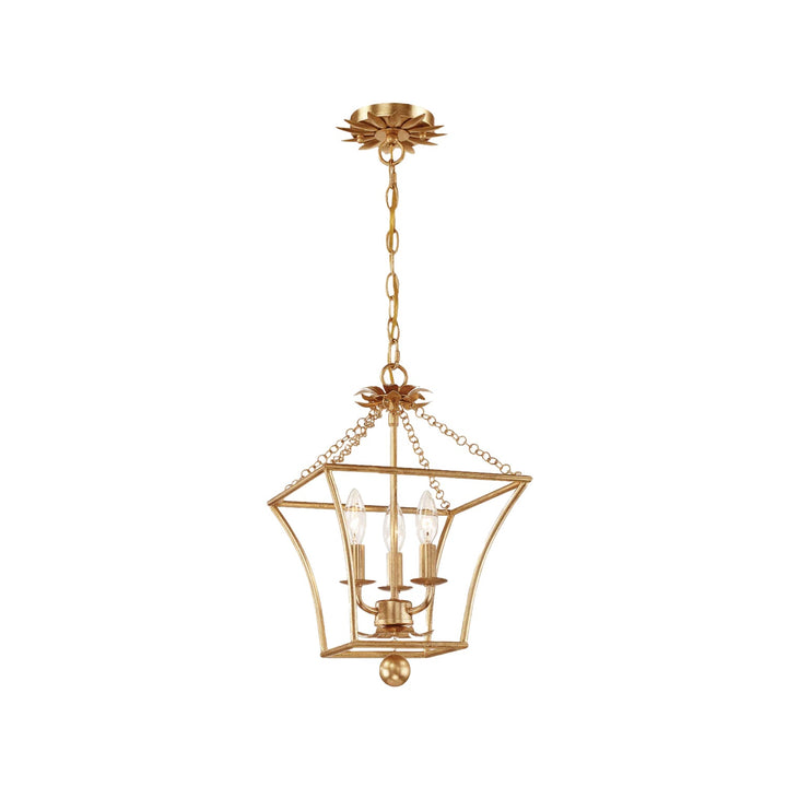 Venetian Collection - 3 Lights Pendant - Antique Gold