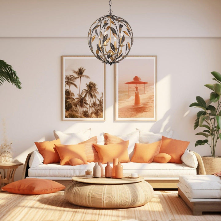 Vienna Collection - Pendant - English Bronze & Antique Gold - W:40cm