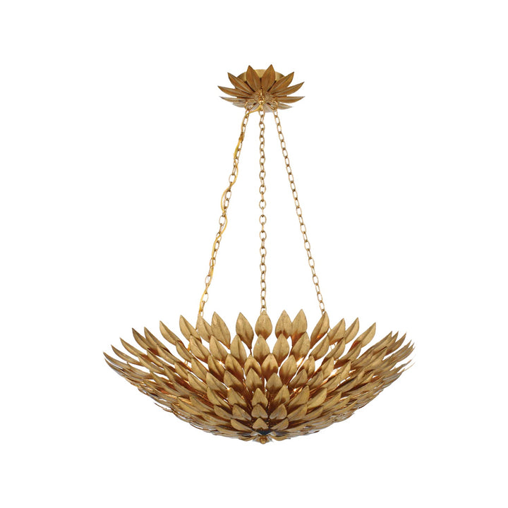 Laurel Collection - 6 Lights Pendant - Antique Gold