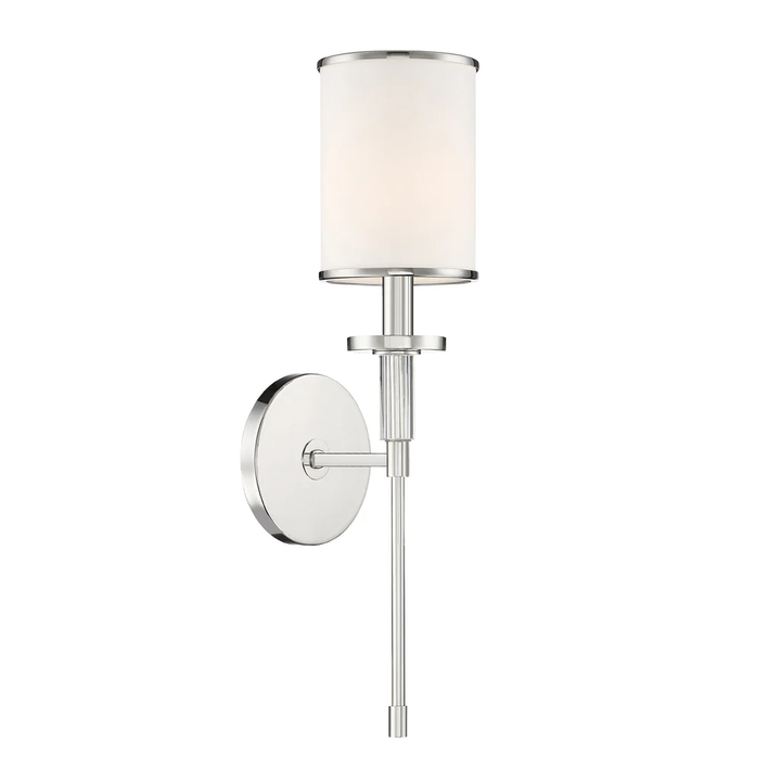 Hollis Collection Wall Sconce - Single Light - Polished Nickel