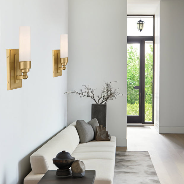 Jarvis 1 Light Wall Sconce - Aged Brass