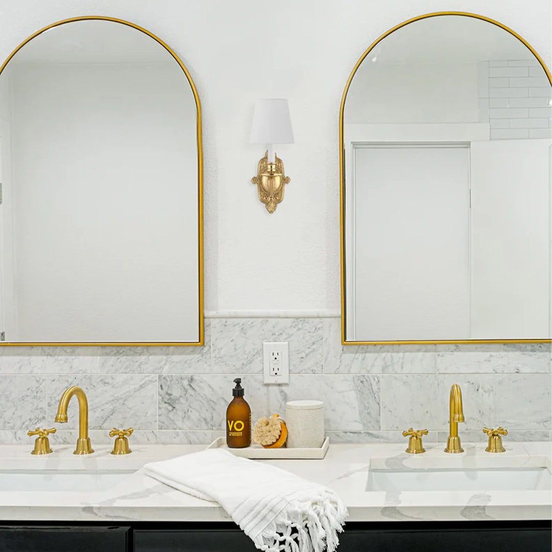 Lola Collection - Polished Brass Wall Sconce - H:25cm