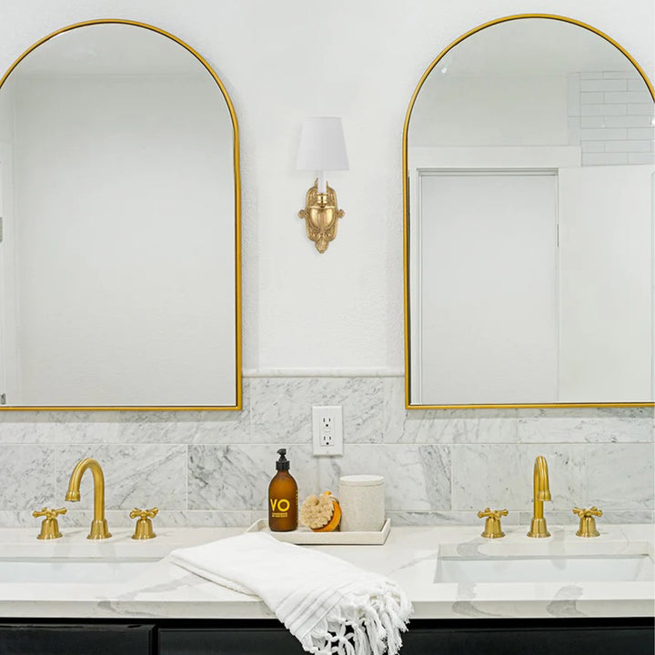 Lola Collection - Polished Brass Wall Sconce - H:25cm