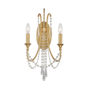 Bailey Collection - 2 Lights Wall Sconce - Gold
