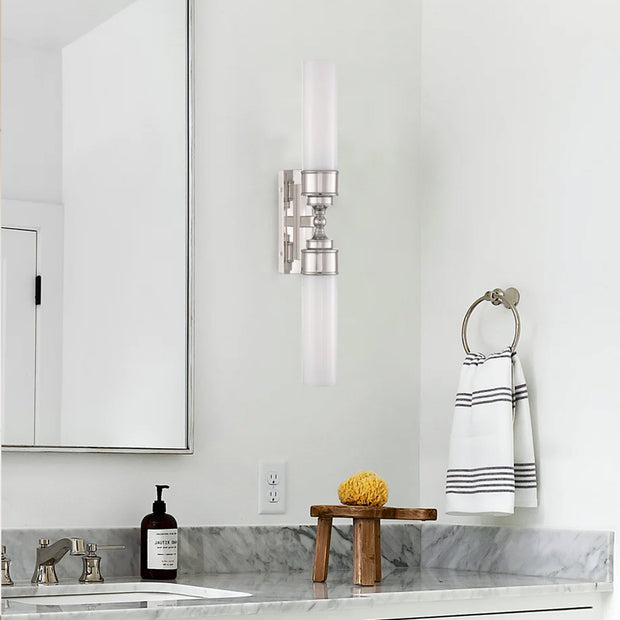 Jarvis 2 Lights Wall Sconce - Polished Nickel