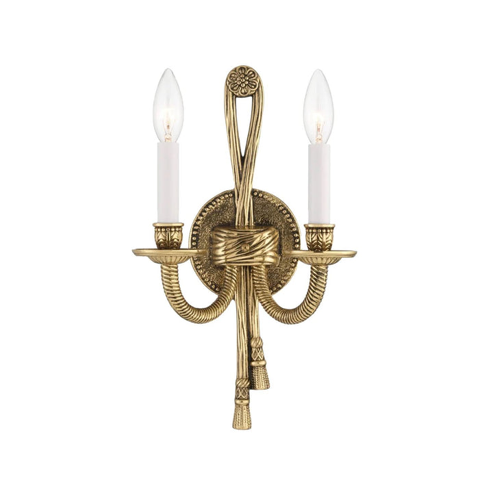 Lola Collection - Polished Brass 2 Lights Wall Sconce - H:38cm