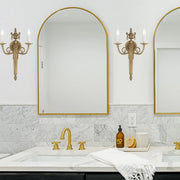 Lola Collection - 2 Light Polished Brass Wall Sconce - H:50cm