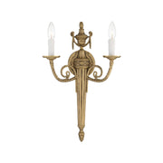 Lola Collection - 2 Light Polished Brass Wall Sconce - H:50cm