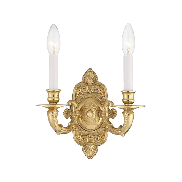 Lola Collection - Polished Brass 2 Lights Wall Sconce - H:25cm