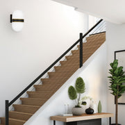 Rama Collection - Matte Black and Textured Gold Wall Sconce - W:20cm