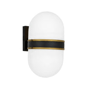 Rama Collection - Matte Black and Textured Gold Wall Sconce - W:20cm