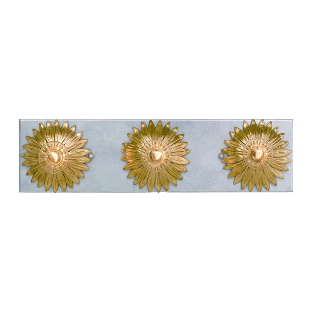 Laurel Collection - 3 Lights Horizontal Wall Sconce - Antique Gold