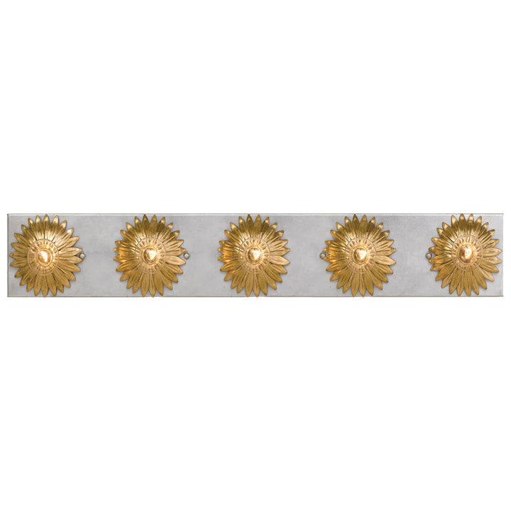 Laurel Collection - 5 Lights Horizontal Wall Sconce - Antique Gold