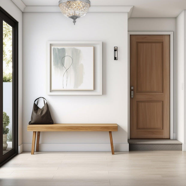 Devon Collection - Polished Nickel - Clear Glass Flush Mount - W:20cm