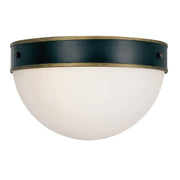 Rama Collection - Matte Black and Textured Gold Flush Mount - W:30cm