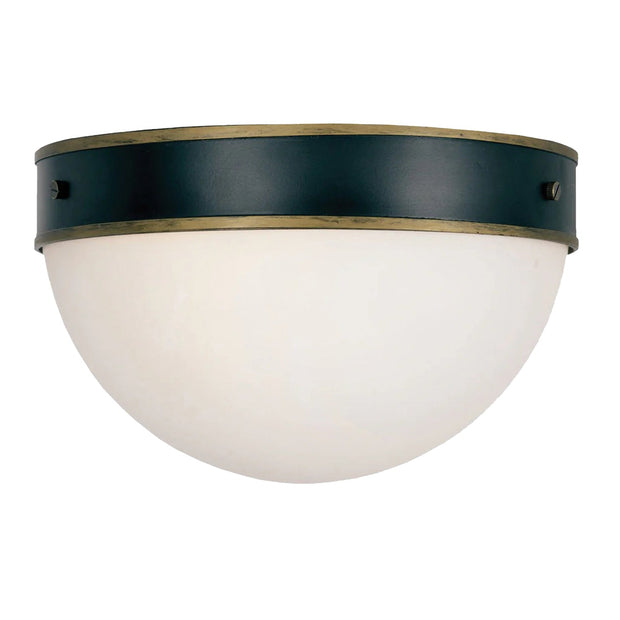 Rama Collection - Matte Black and Textured Gold Flush Mount - W:30cm