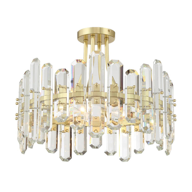 Capri Collection - Aged Brass Flush Mount
