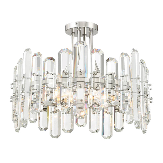Capri Collection - Polished Nickel Flush Mount