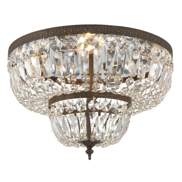 Devon Collection - 2 Tier English Bronze Flush Mount - W:46cm