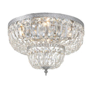 Devon Collection - 2 Tier Polished Nickel Flush Mount - W:46cm