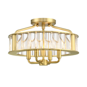 Manning Collection - Aged Brass Semi Flush Mount