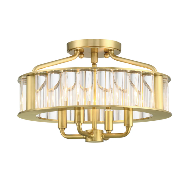 Manning Collection - Aged Brass Semi Flush Mount