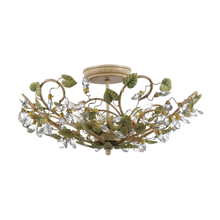 Bolton Collection - Champagne & Green Tea Flush Mount - Designer Chandelier Australia