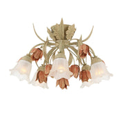 Brittany Collection - Sage Rose Flush Mount