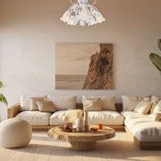 Brittany Collection - White Rose Flush Mount