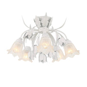Brittany Collection - White Rose Flush Mount