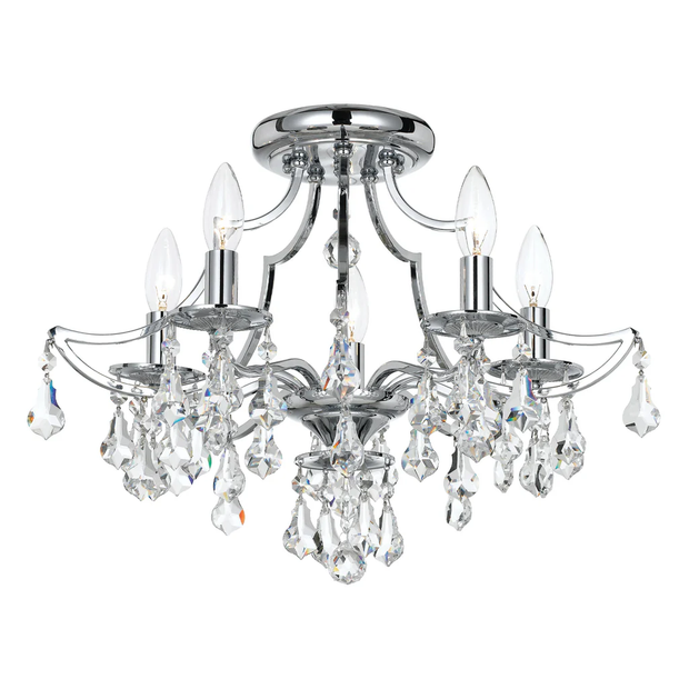Dakota Collection - 5 Lights Flush Mount - Chrome