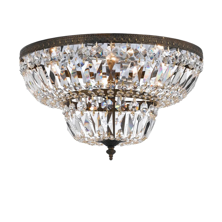 Devon Collection - 2 Tier English Bronze Flush Mount - W:60cm