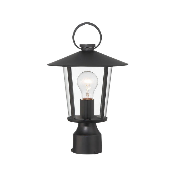 Glace Collection - Matte Black Outdoor Lamp - 1 Light