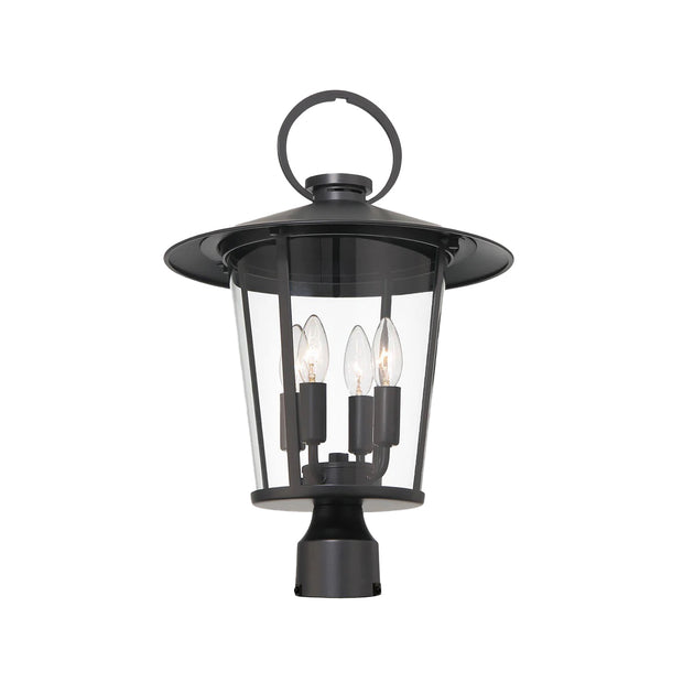 Glace Collection - Matte Black Outdoor Lamp - 4 Lights