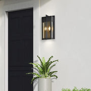 Noctra Collection Outdoor Wall Sconce - 2 Lights - Black