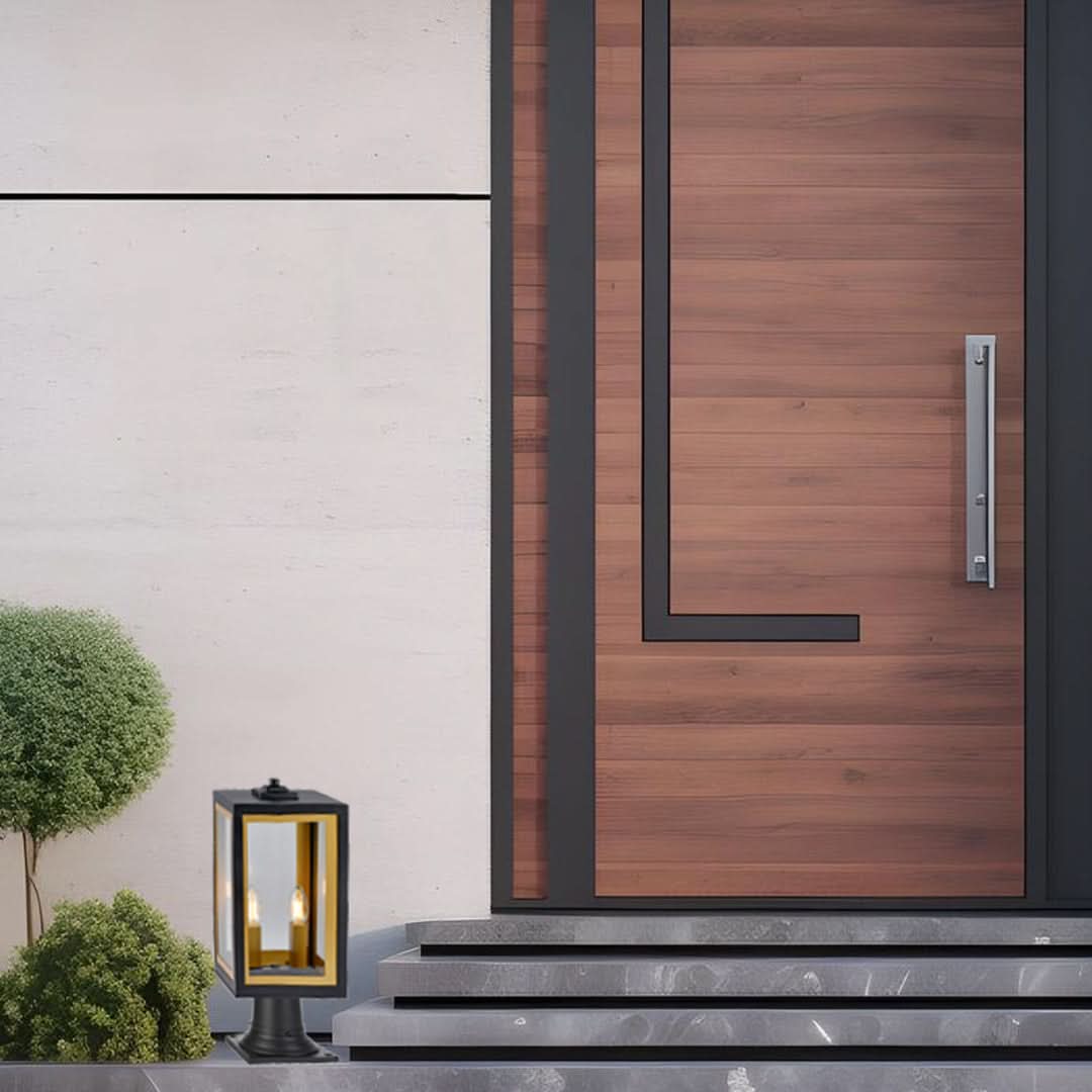 Kindra Collection Outdoor Post Top - 2 Lights - Black