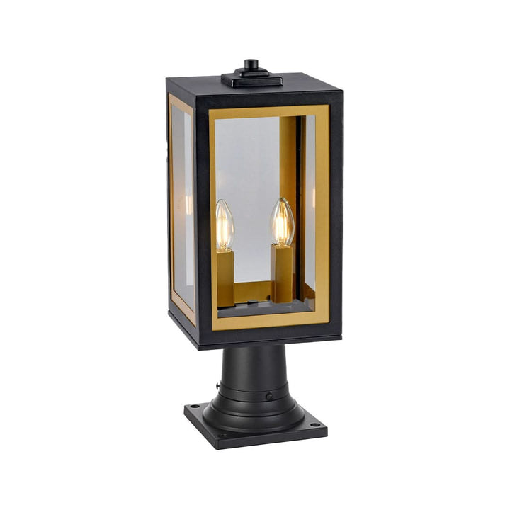 Kindra Collection Outdoor Post Top - 2 Lights - Black