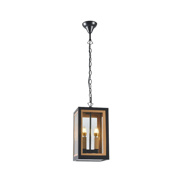 Kindra Collection Outdoor Pendant - 2 Lights - Black