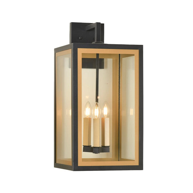 Kindra Collection Outdoor Wall Sconce - 3 Lights - Black
