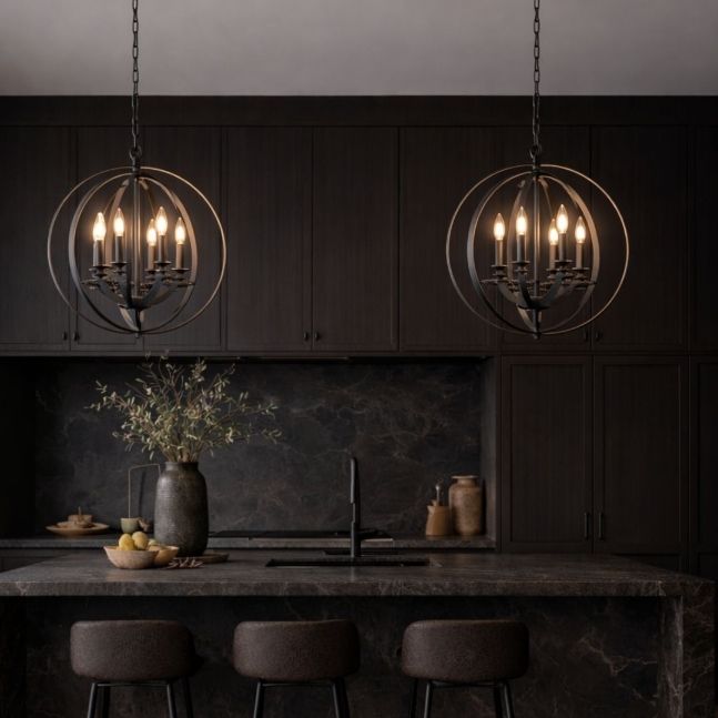 Hampton Orb - 4 Light - Dark Bronze