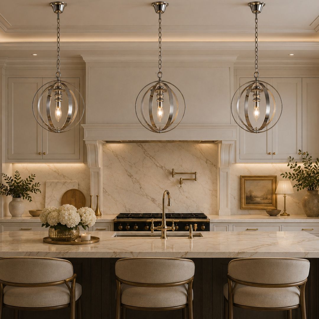 Hampton Orb - Single Light - Polished Nickel