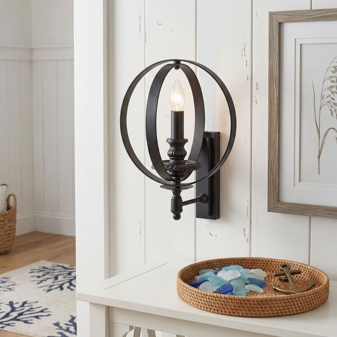 Hampton Orb - Wall Sconce - Dark Bronze