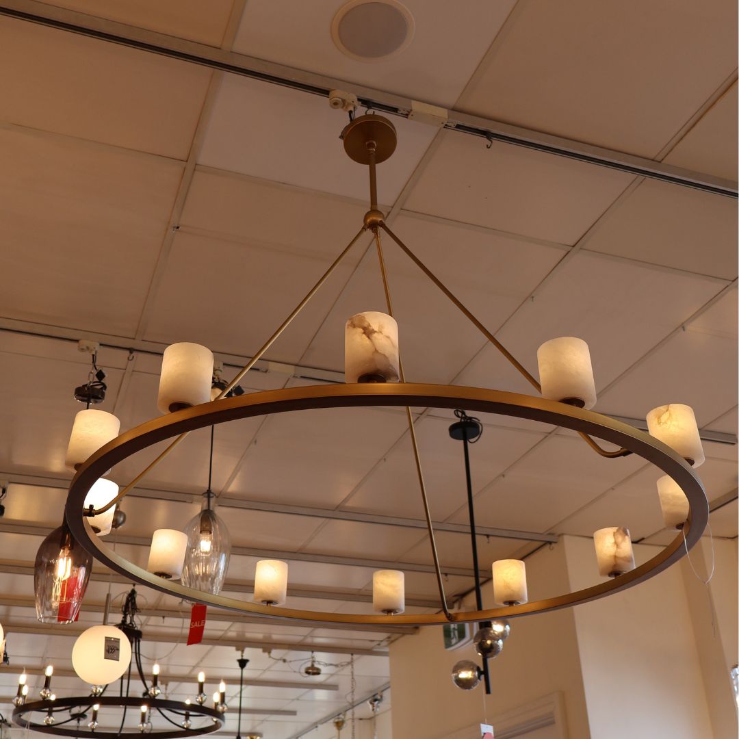 Hulton Collection - 12 Light Chandelier - Satin Brass