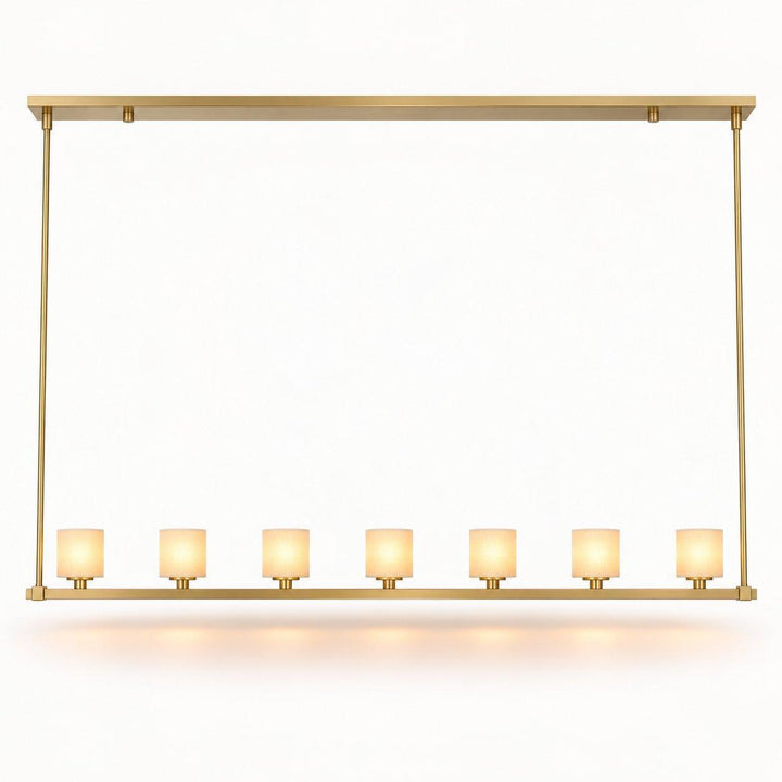 Hulton Collection - 7 Light Chandelier - Bar Light - Satin Brass