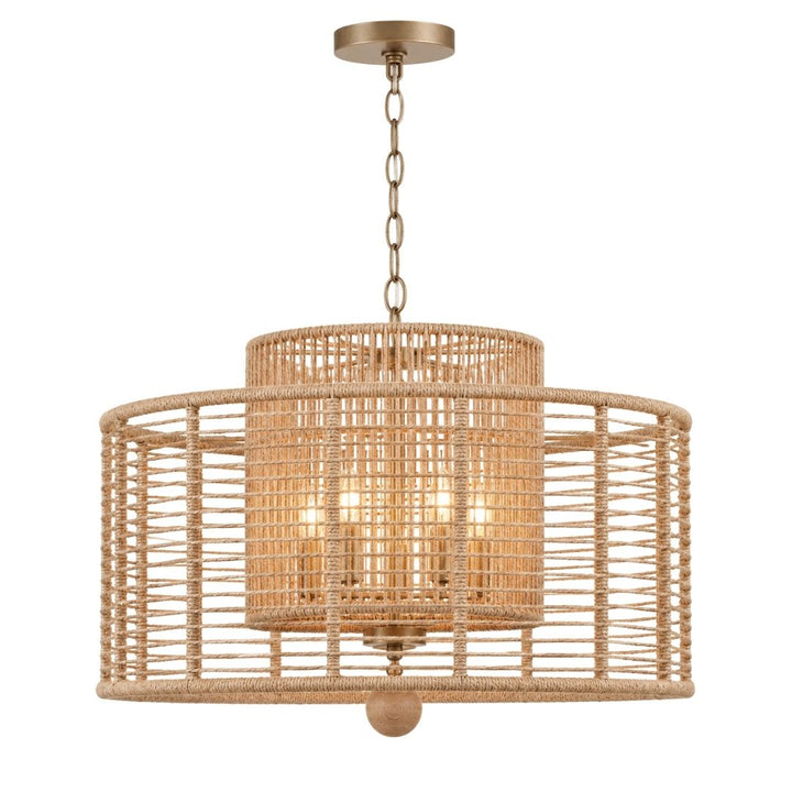 Jana Collection - Pendant - Rattan - W:63.5cm