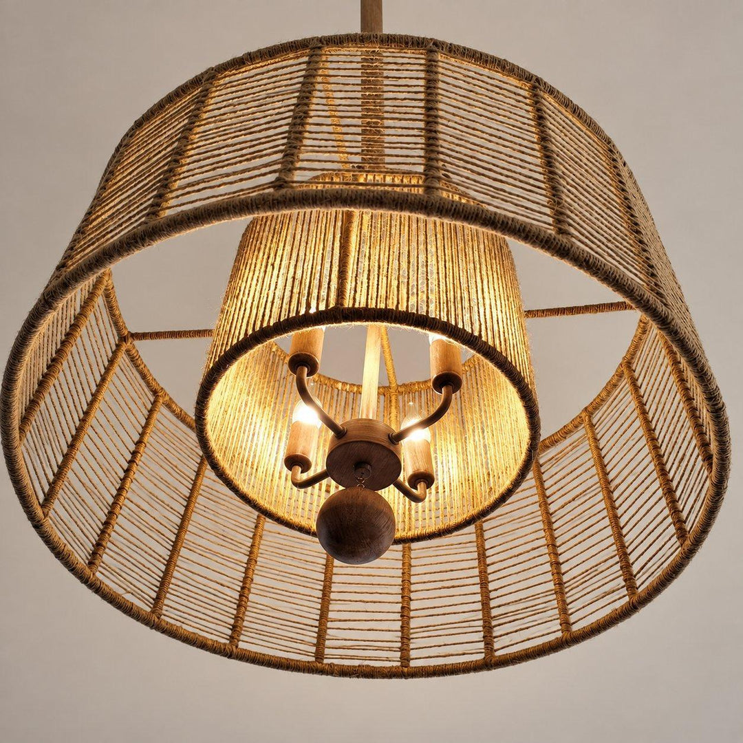 Jana Collection - Pendant - Rattan - W:63.5cm