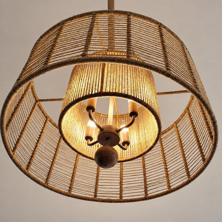 Jana Collection - Pendant - Rattan - W:63.5cm