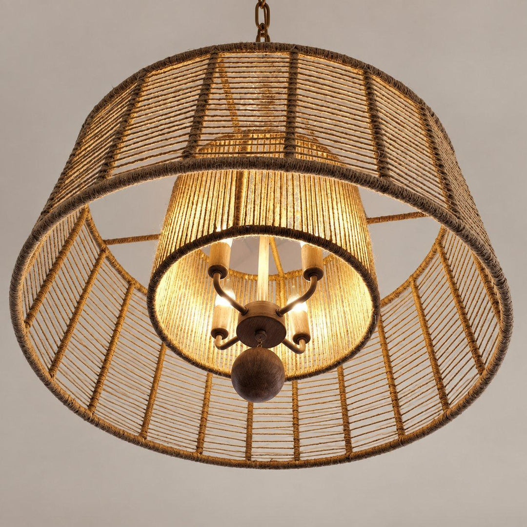 Jana Collection - Pendant - Rattan - W:63.5cm