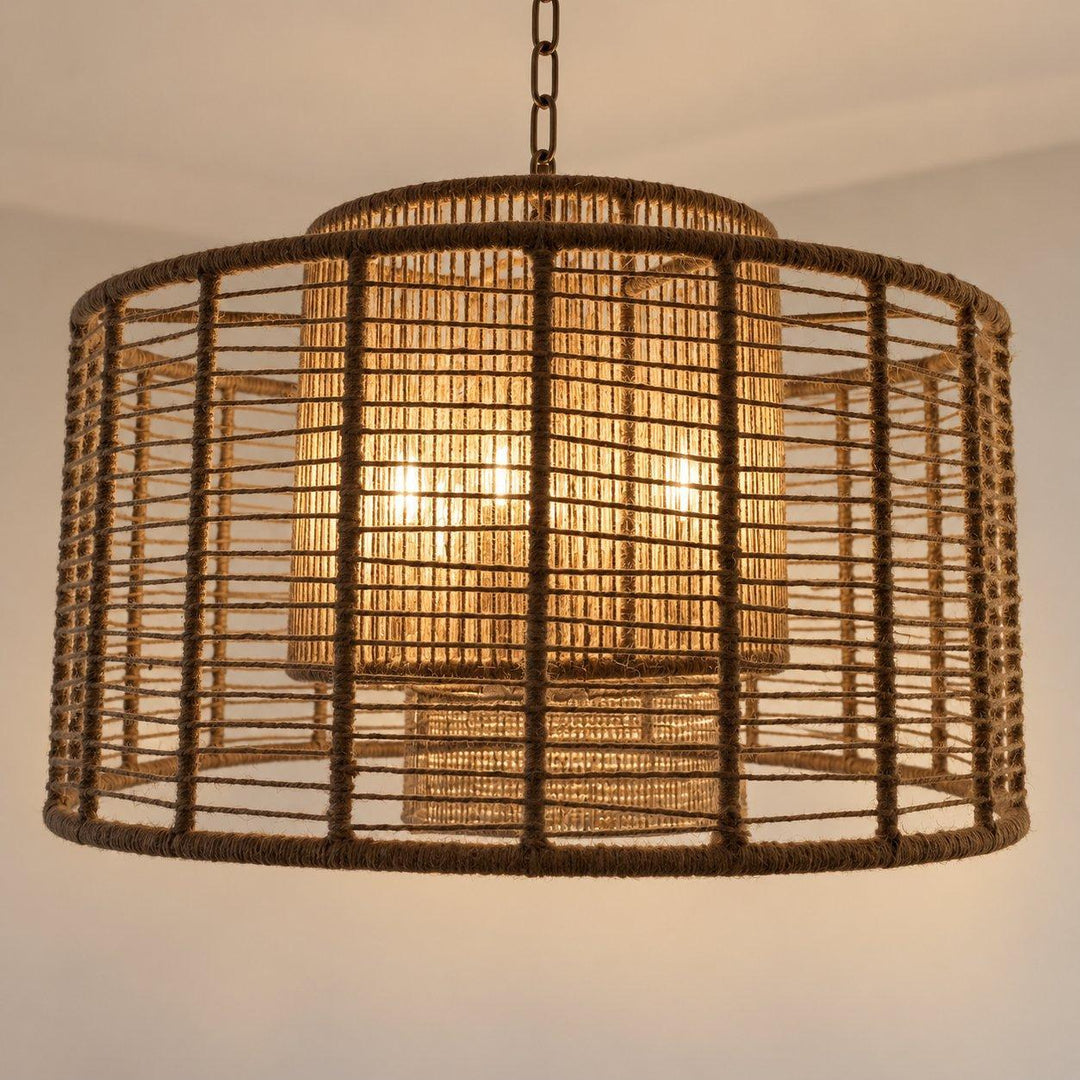 Jana Collection - Pendant - Rattan - W:63.5cm