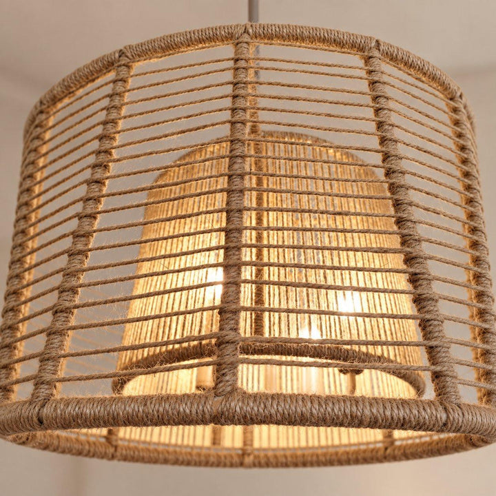 Jana Collection - Pendant - Rattan - W:63.5cm
